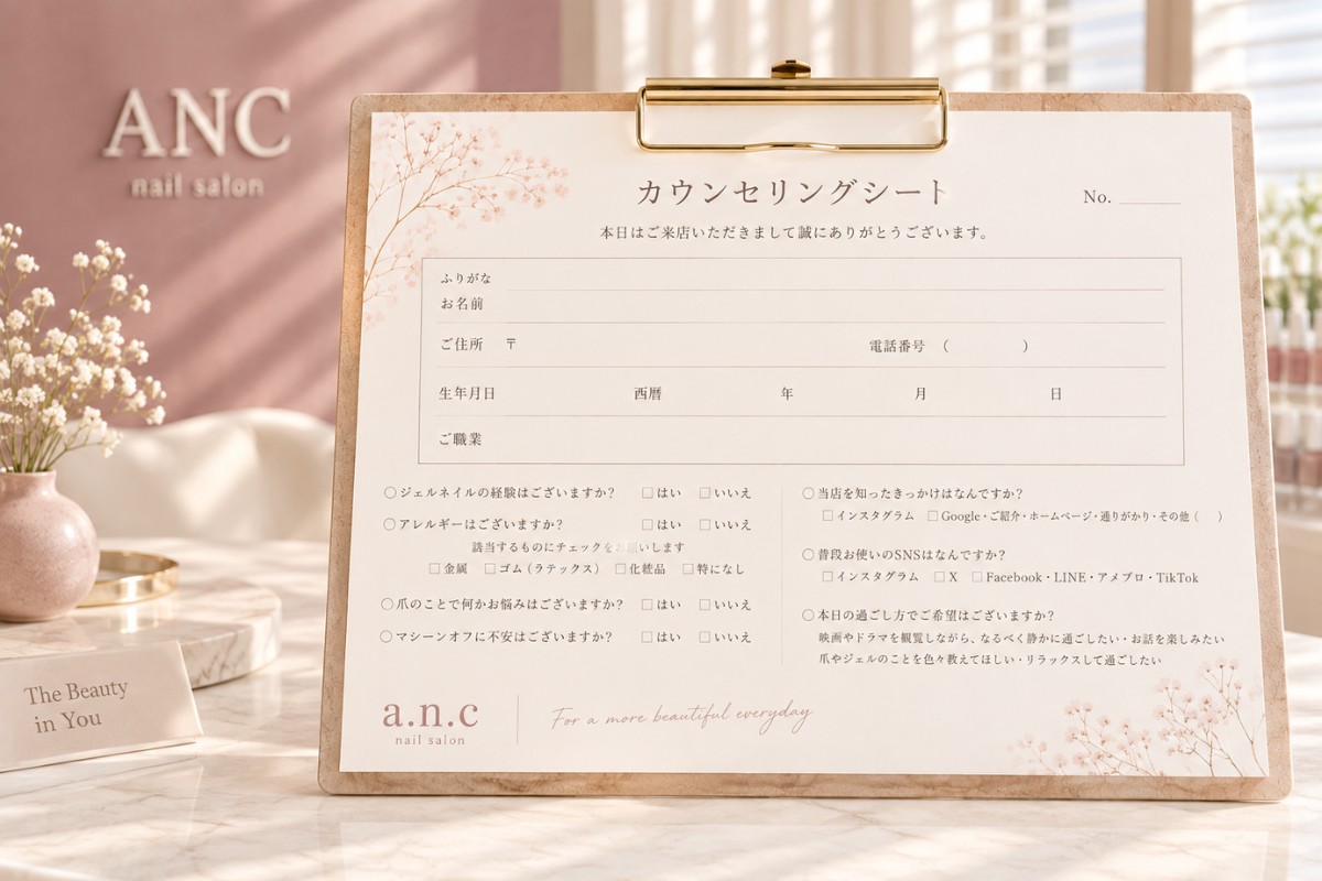 盛岡市 nail salon a.n.c STEP4 丁寧なカウンセリングの様子