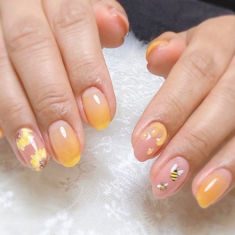 盛岡市 nail salon a.n.c お客様の声1 J.S様 40代のネイル仕上がり